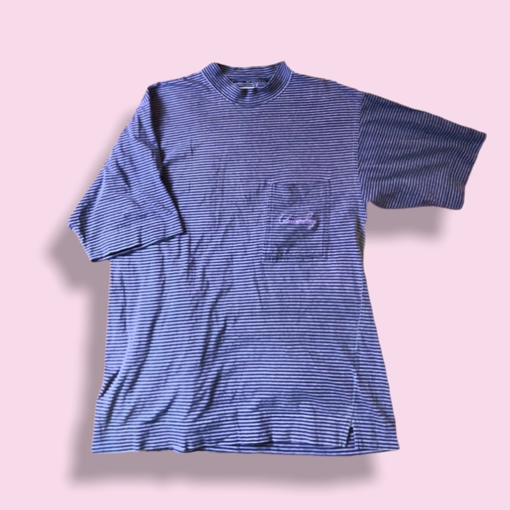 vintage Union Bay purple striped embroidery